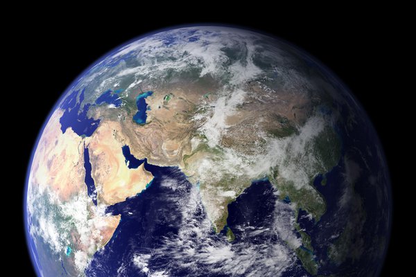 Earth photographed from space.