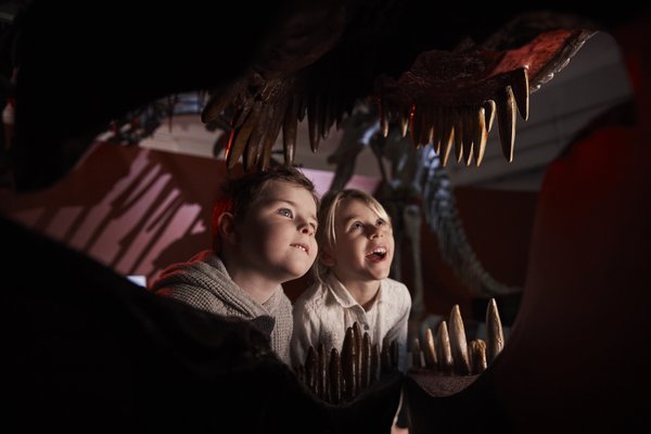 Mum and Daughter with T.Rex