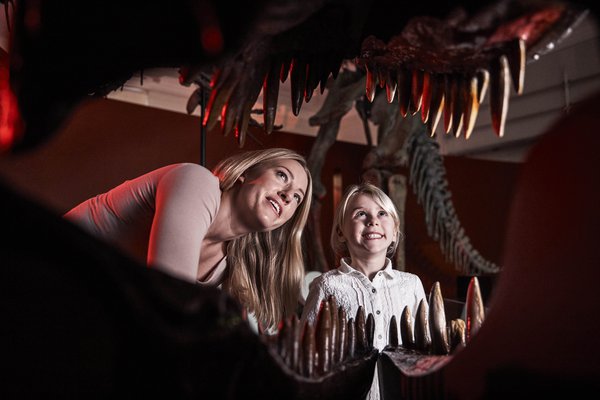 Mum and Daughter with T.Rex