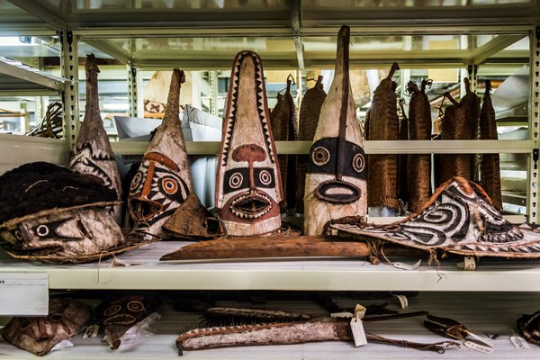 Pacific masks in storage