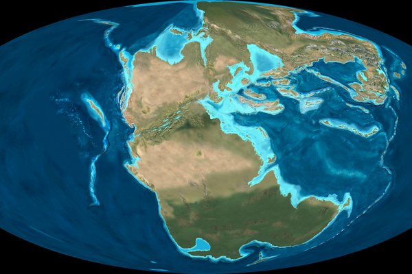Palaeo map late Cretaceous